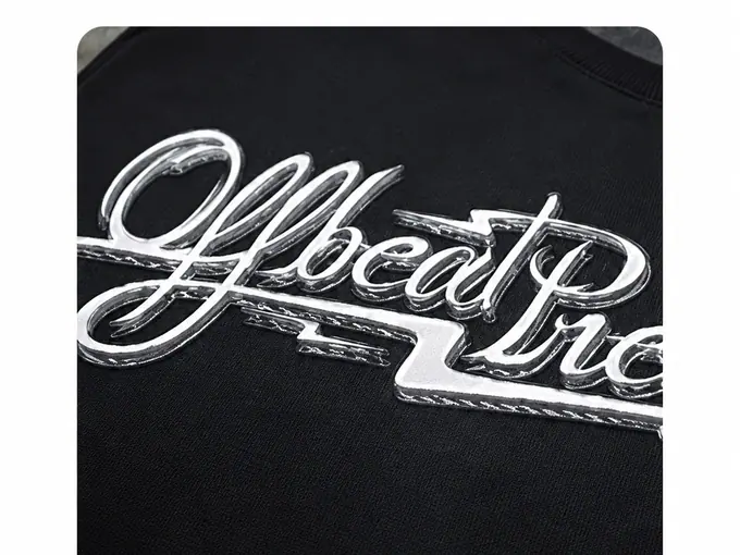 Silk Screen branding on activewear, applied in-house at the Eliian factory