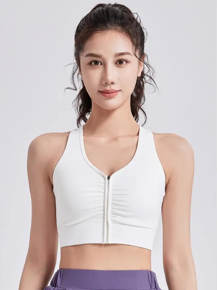 Zip-front bra — custom activewear made by Eliian
