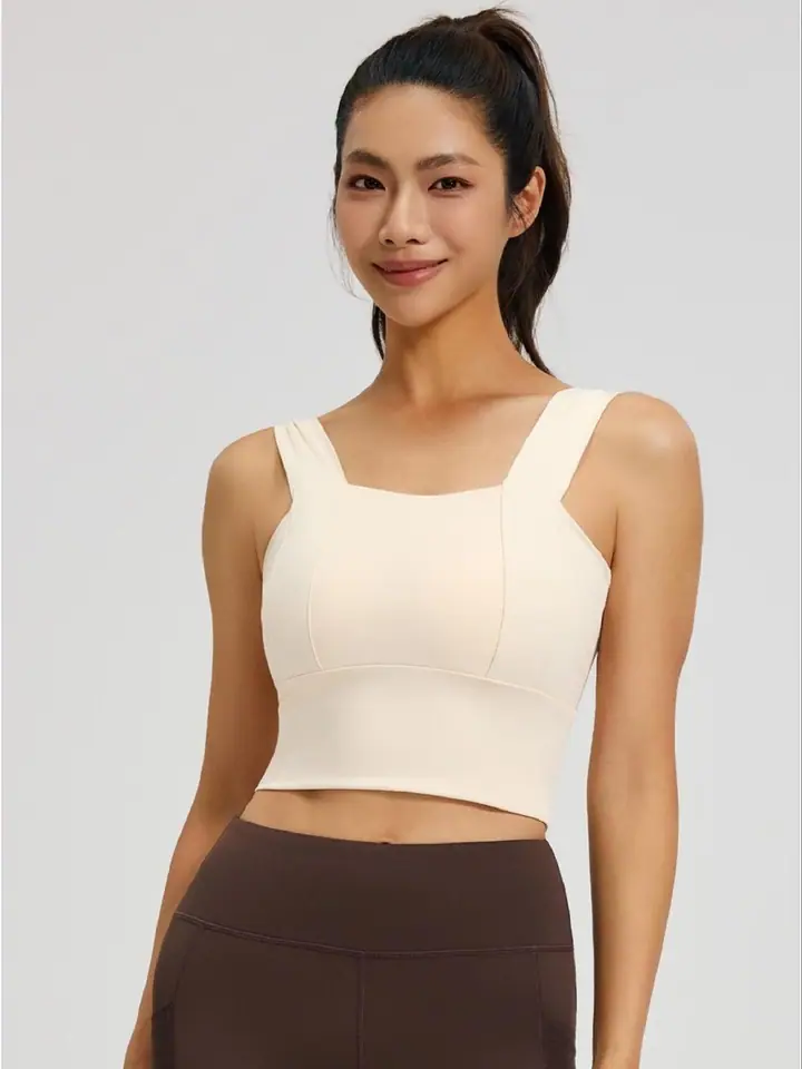 Square-neck bra tank — custom activewear made by Eliian