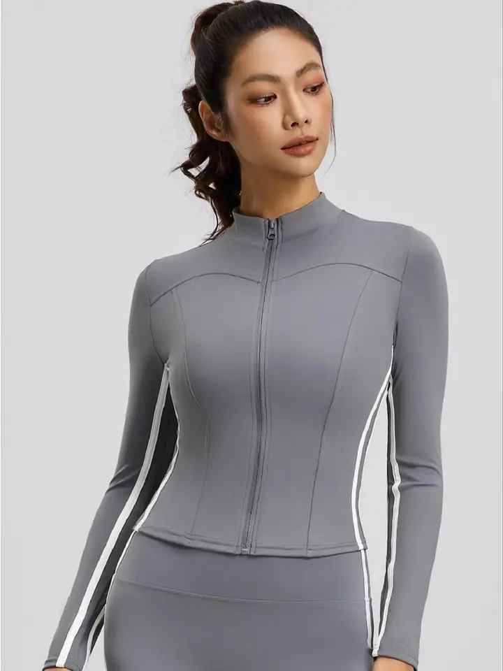 Side-stripe jacket — custom activewear made by Eliian