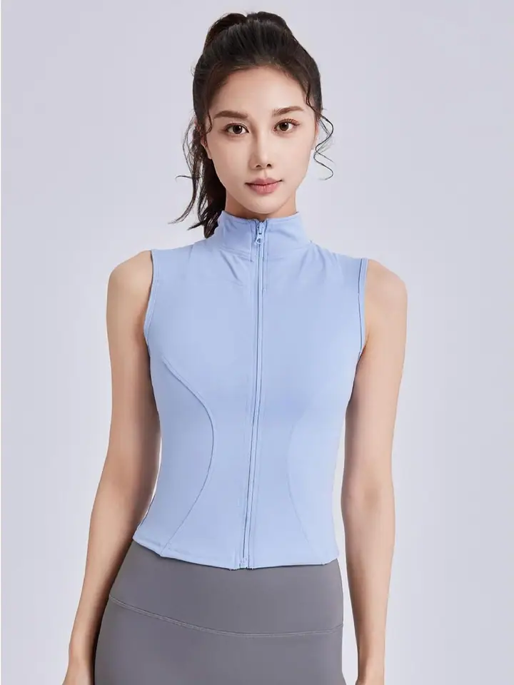 Sleeveless zip vest — custom activewear made by Eliian