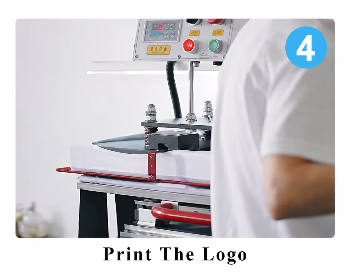 Print the logo — step 04 of custom activewear production at the Eliian factory